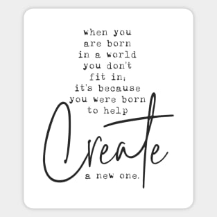 Create a new world Sticker